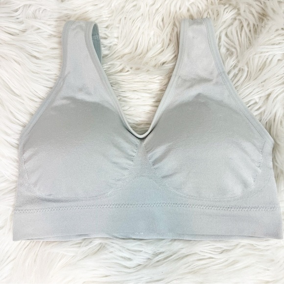 WACOAL GRAY SOFT WITH PADDING BRALETTE WOMENS BAND SZ 34 - Picture 1 of 4